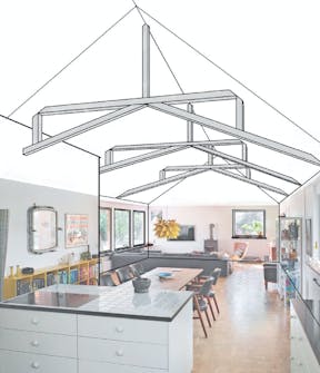 Saksespær - loft til kip Saksespær - loft til kip